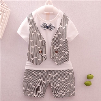 Cotton Striped Printed Two Pieces Suit for Kids