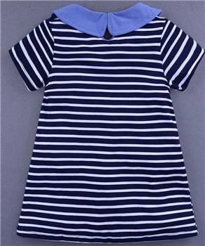 Cotton Striped Rainbow Printed Dress for Baby Girl