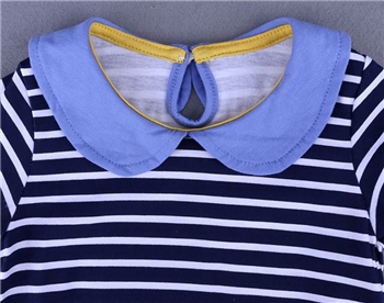 Cotton Striped Rainbow Printed Dress for Baby Girl