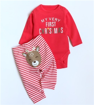 Cotton Letter Printed Suit Set for Baby Boy