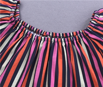 Cotton Stripes Casual Summer Fashion Dress for Baby Girl