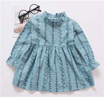Cotton Long Sleeve Dress for Girls