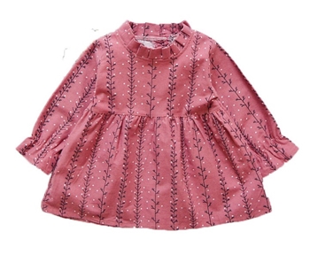 Cotton Long Sleeve Dress for Girls