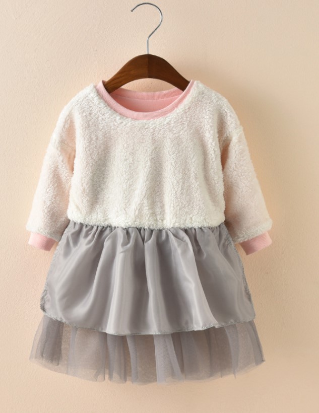 Cotton Rabbit Print Skirt Dress for Baby Girl