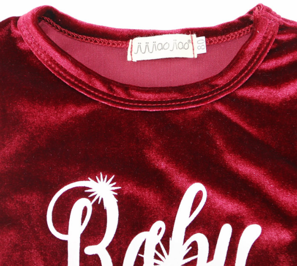 Cotton Trumpet Sleeve Letter Romper for Baby Girl