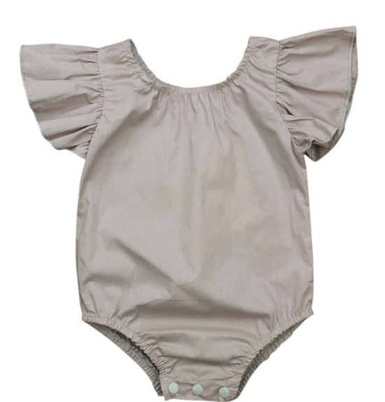 Cotton Short Sleeve Summer Romper for Baby Girl