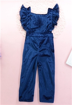 Velvet Backless Jumpsuit for Baby Girls