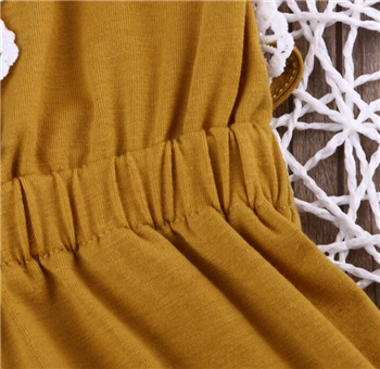 Cotton Sleeveless Backless Jumpsuit for Baby Girl