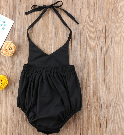 Cotton Backless Summer Cute Triangle Romper for Baby Girl