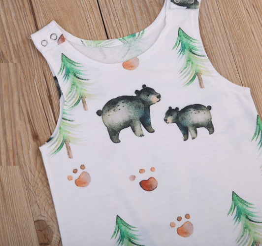 Cotton Infant Vest Summer Romper for Baby Girl