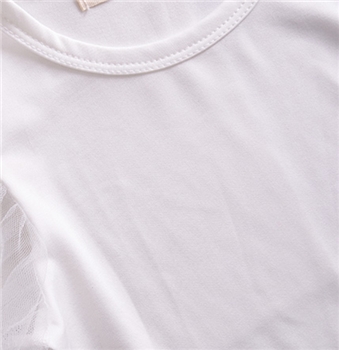 Cotton Crawling Mesh Long Sleeve Dress for Baby Girl