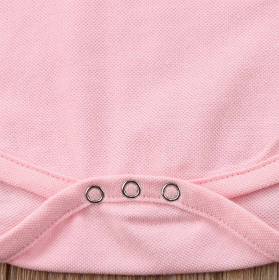 Cotton Turn Down Collar Summer Dress for Baby Girl 