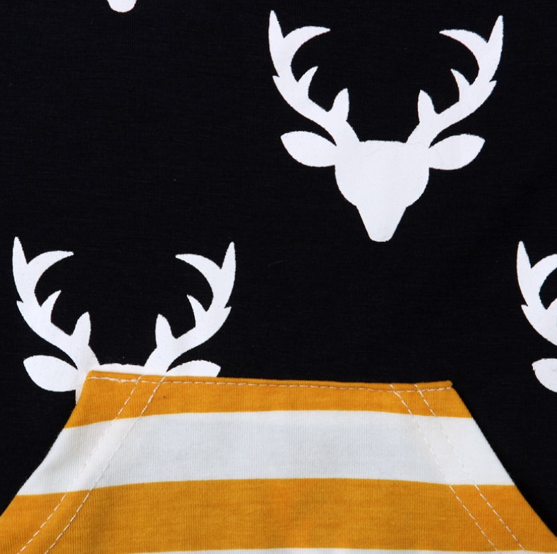 Cotton Deer Printed Long Sleeved Jumpsuit for Baby Boy