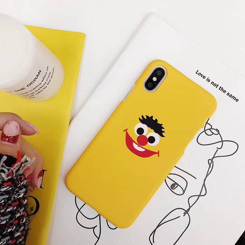 Plastic Cartoon Face Printed iPhone X Back Cover