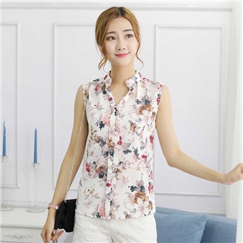 Multicoloured Polyester Floral Printed Women Top