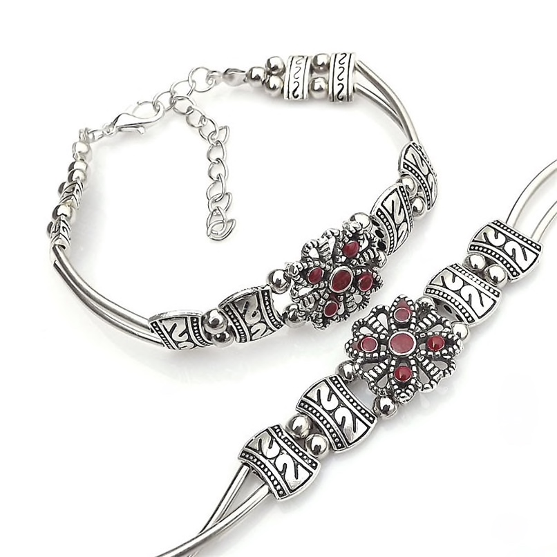 Alloy Floral Patterned Ethnic Women Bracelet