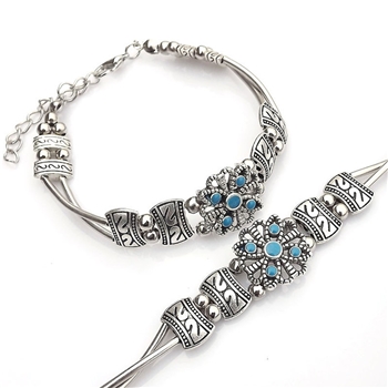 Alloy Floral Patterned Ethnic Women Bracelet