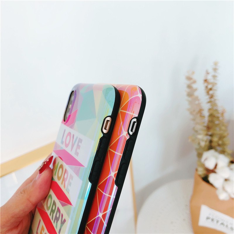 Multicoloured Plastic Words Printed iPhone X Back Cover