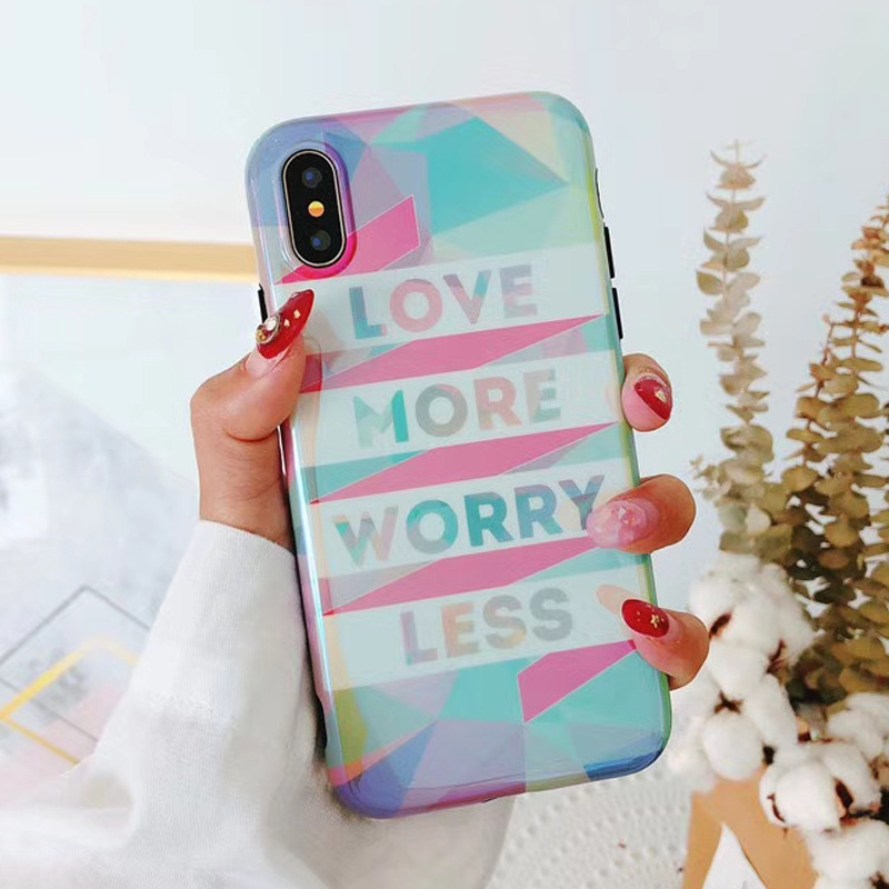 Multicoloured Plastic Words Printed iPhone X Back Cover
