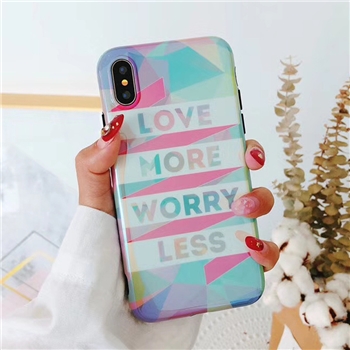 Multicoloured Plastic Words Printed iPhone X Back Cover