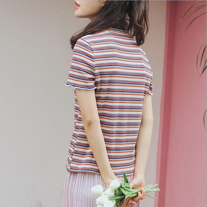Polyester Horizontal Stretchable Casual Women Top