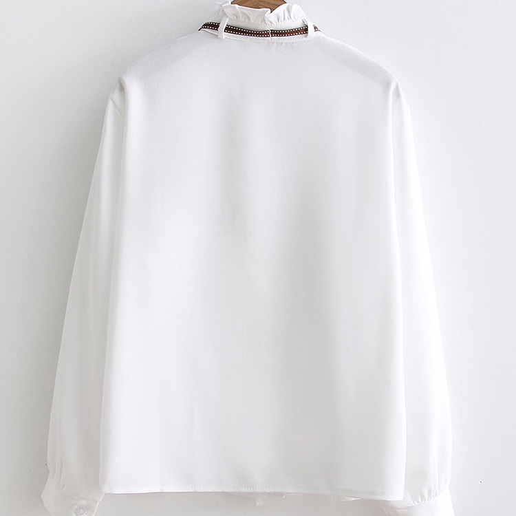 Polyester Ruffled Tassel Neck Women Top