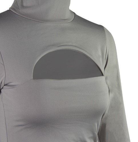 Spandex Plain Long Sleeve Dress for Women