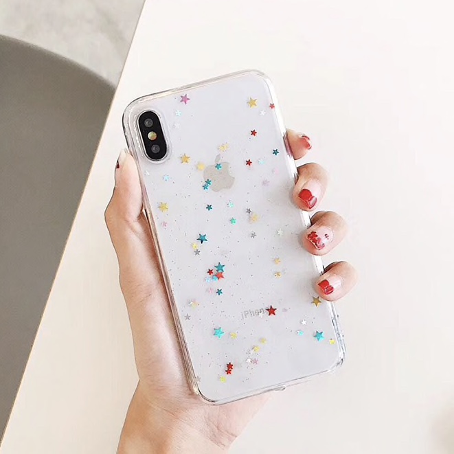 TPU Stars Patterned Cute iPhone X Back Cover- Baifo.me